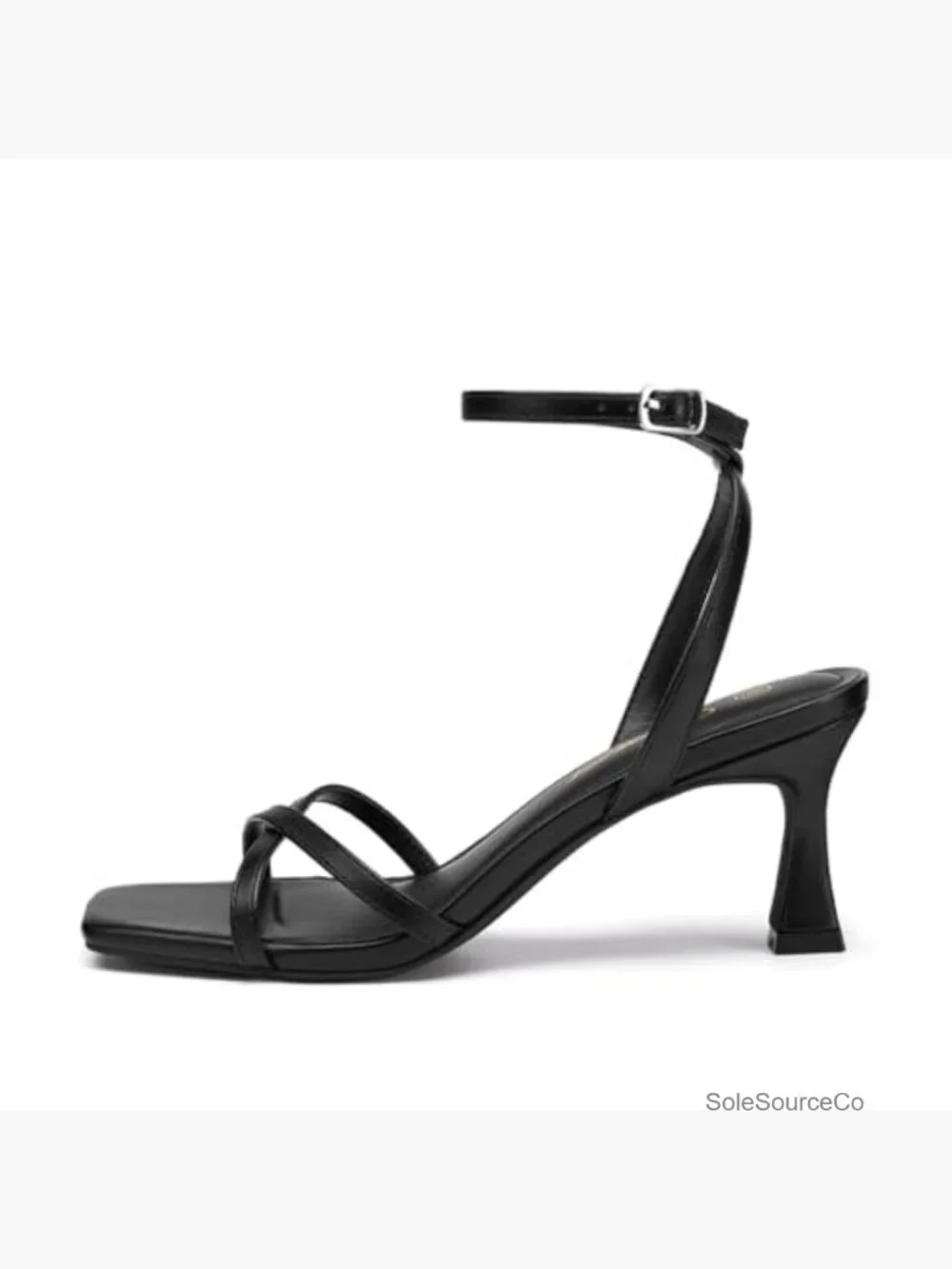 Strappy Square Open Toe Kitten Heels Sandals Ankle Strap Dress Heels Party